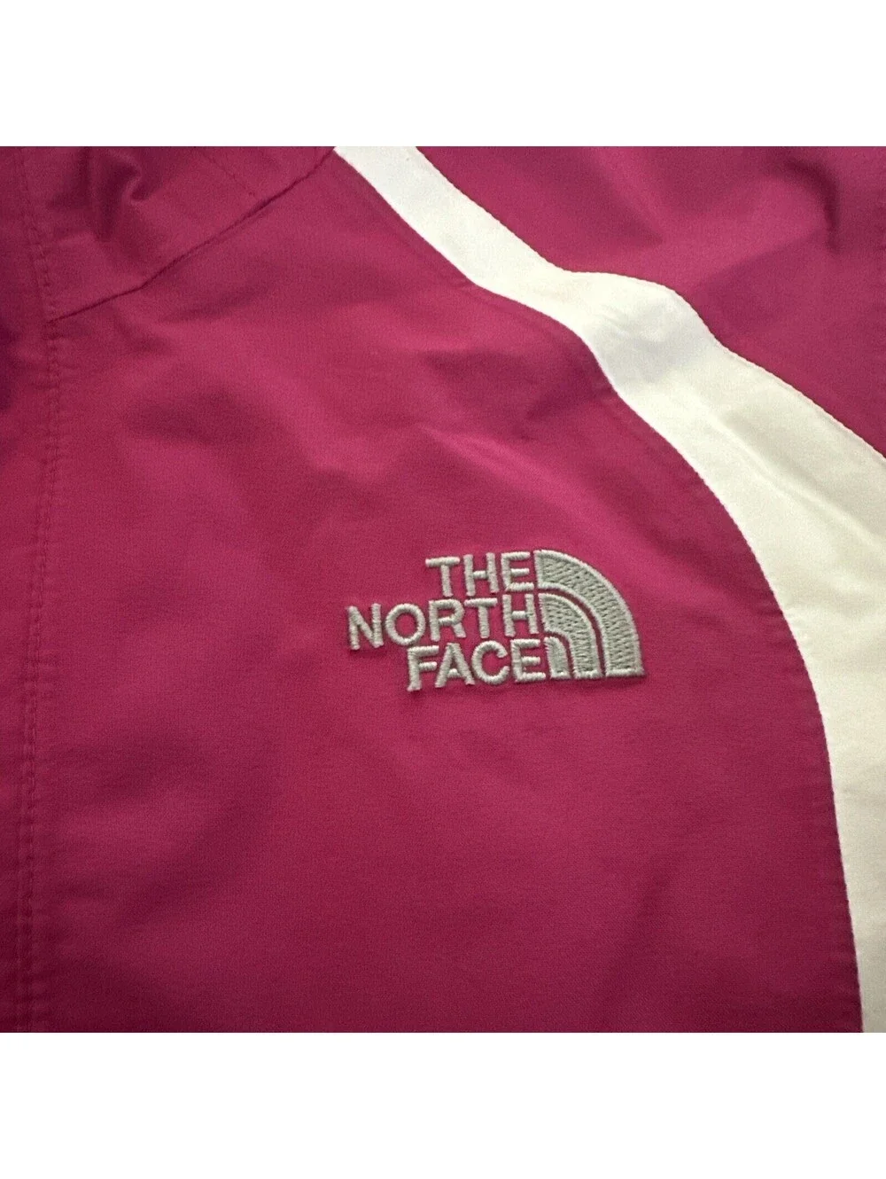 The North Face Girls Windbreak  L(14-16) Jacket Fuchsia Hooded Zip Mesh Lined